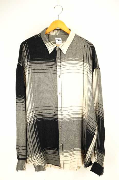 ZARA（ザラ） メタルボタンシャツ カットオフ メンズ トップス