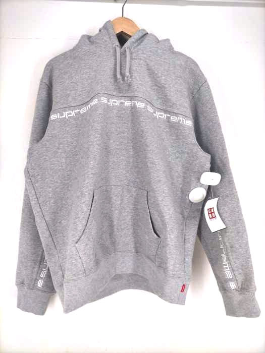 Supreme(シュプリーム) ロゴ刺繍 プルーオーバーパーカー メンズ トップス
