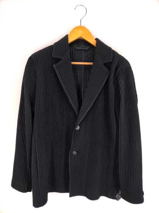 HOMME PLISSE ISSEY MIYAKE（オムプリッセ イッセイミヤケ） ポリエステルプリーツテーラードジャケット メンズ アウター