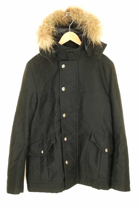 MEN'S MELROSE（メンズメルローズ） ラクーンファー キルティング ダブルフラップ ジップアップ メンズ アウター