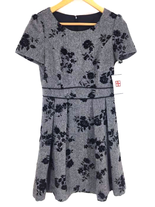 LAISSE PASSE（レッセパッセ） フロッキープリントワンピース レディース ワンピース