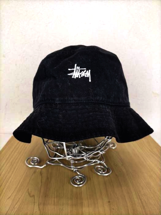 Stussy(ステューシー) ロゴ刺繍 バケットハット メンズ 帽子