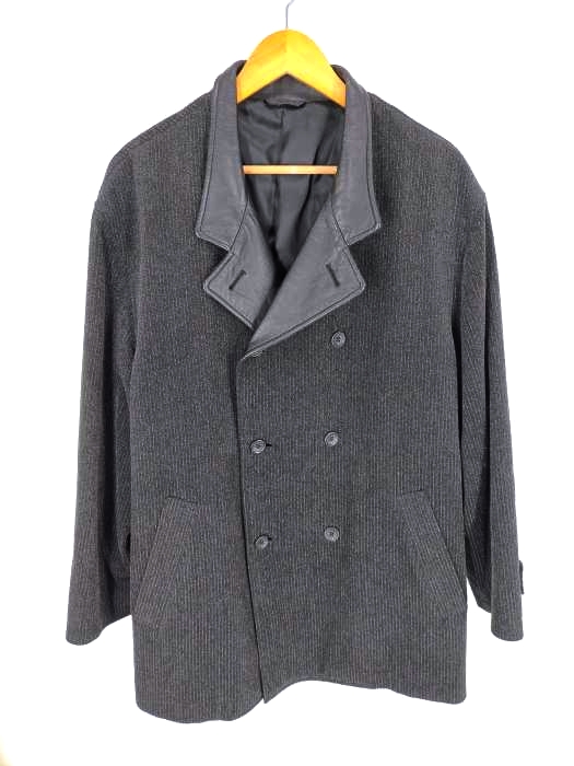 GEORGES RECH homme（ジョルジュレッシュ オム） シープレザーカラー ピンストライプ ダブルジャケット メンズ アウター