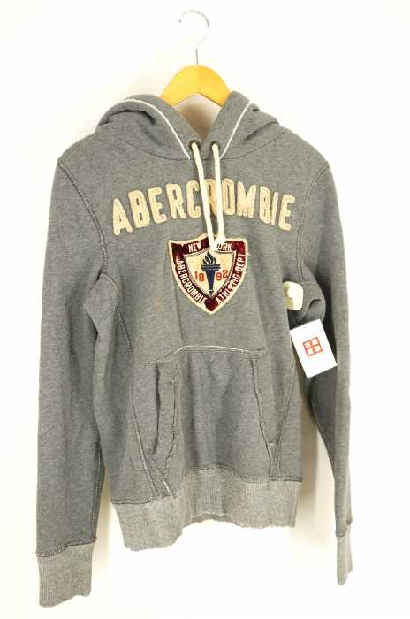 Abercrombie & Fitch（アバクロンビーアンドフィッチ） プルオーバーフロントロゴ刺繍パーカー メンズ トップス