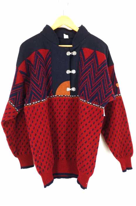 USED （ブランド不明） SONDRE 切替ニットプルオーバー メンズ トップス