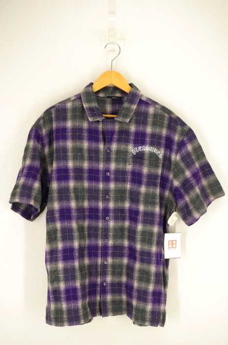 PLEASURES（プレジャーズ） SHADOW PLAID S/S BUTTONUP SHIRTS メンズ トップス