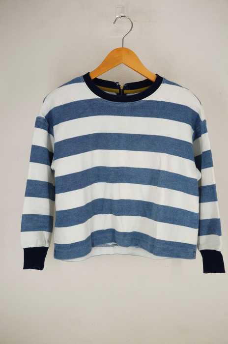 SIMPLICITE （シンプリシテェ） バックジップボーダースウェット レディース トップス