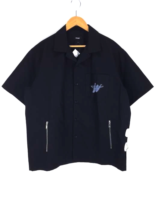 we11 done（ウェルダン） BLACK WITH LOGO POCKET SHORT SLEEVE SHIRT メンズ トップス