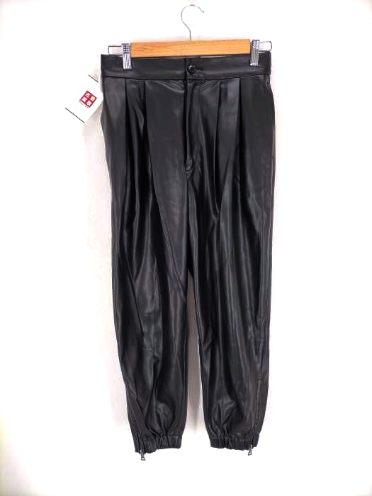 lot holon（ロットホロン） 裾ジップフェイクレザー2タックパンツ メンズ パンツ
