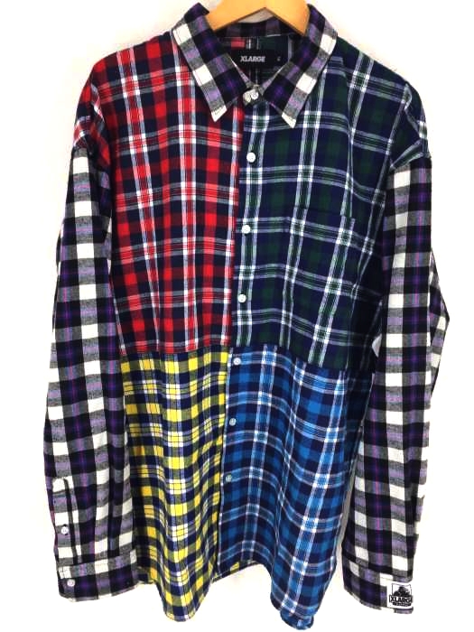 XLARGE（エクストララージ） L/S PATCHWORK SHIRT メンズ トップス
