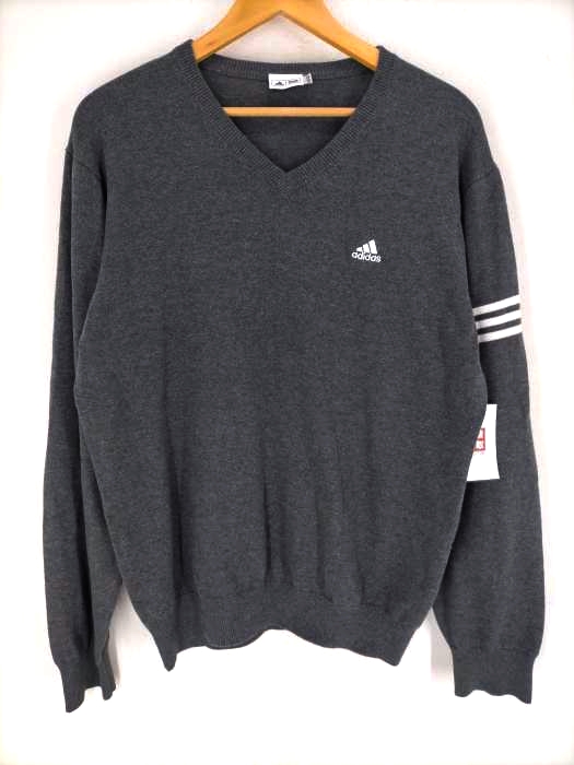 adidas（アディダス） Vネックロゴニット メンズ トップス