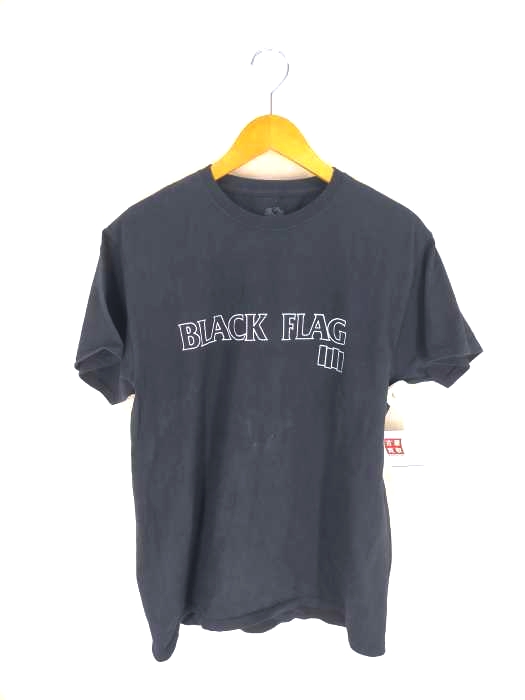 FRUIT OF THE LOOM(フルーツオブザルーム) BLACK FLAG 両面プリントクルーネックカットソー メンズ トップス