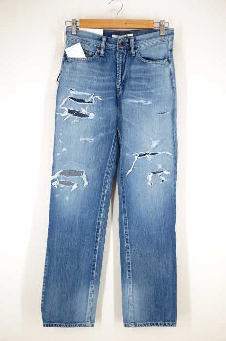 e jeans (イージーンズ) ダメージ加工デニムパンツ レディース パンツ