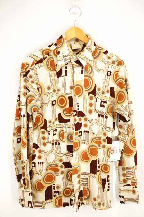 Sears （シアーズ） 70S 総柄ポリエステルシャツ メンズ トップス