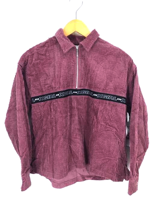 X-girl（エックスガール） コーデュロイHALF ZIP SHIRT レディース トップス