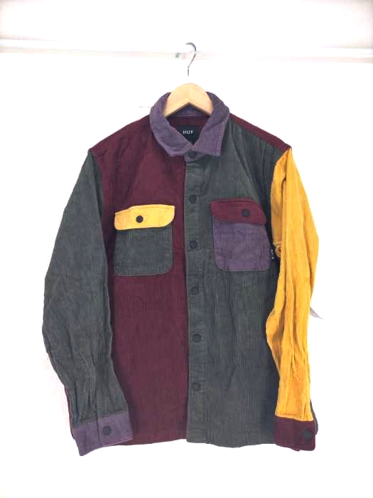 HUF（ハフ） スナップボタン マルチカラー コーデュロイシャツ メンズ トップス