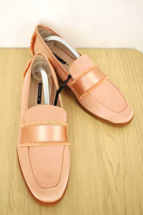 ZARA BASIC (ザラベーシック) フリンジ装飾ローファー レディース シューズ