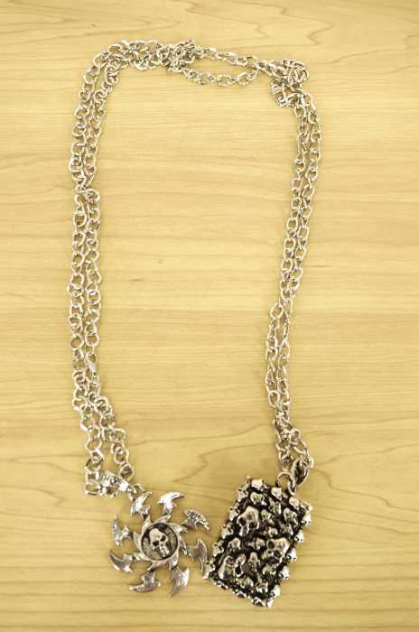 USED古着  （ユーズドフルギ） スカル装飾ネックレス メンズ アクセサリー