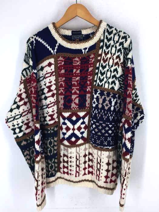 CHAPS（チャップス） hand knit クルーネックニット メンズ トップス