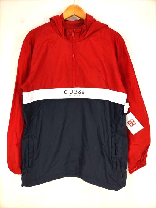 GUESS(ゲス) LOGO ANORAK PULLOVER JACKET メンズ トップス