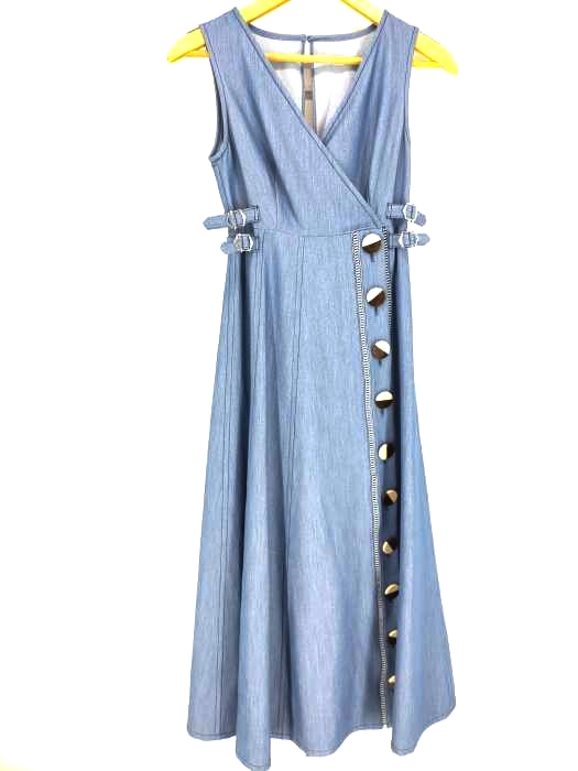 Her lip to(ハーリップトゥ) Denim Wrap-effect Midi Dress レディース トップス