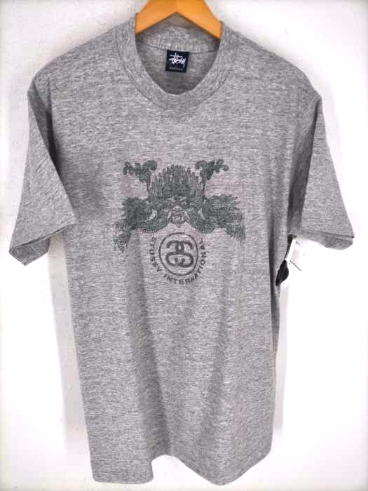 Stussy（ステューシー） 紺タグ ドラゴンプリントTシャツ メンズ トップス