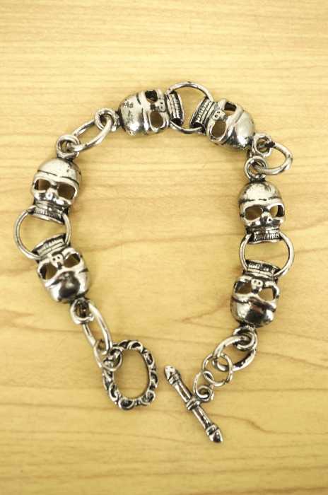 USED古着  （ユーズドフルギ） スカルモチーフブレスレット メンズ アクセサリー