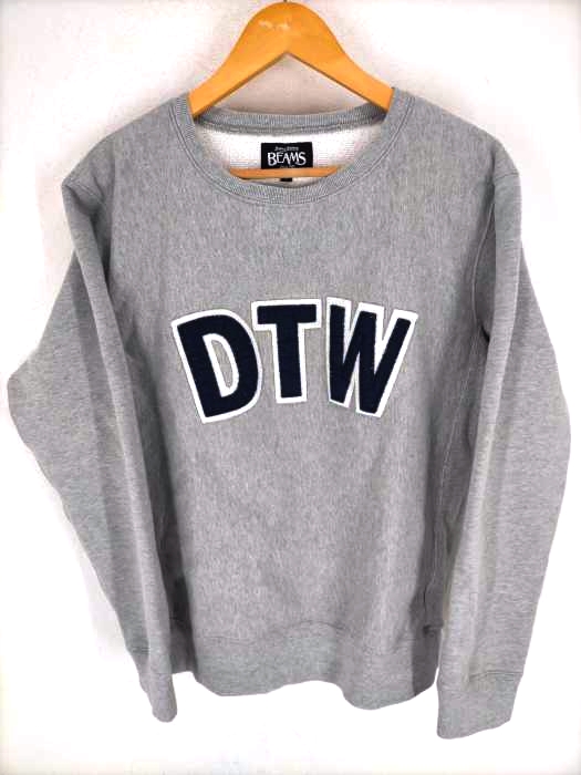BEAMS（ビームス） Patch Crew Neck Sweatshirt メンズ トップス