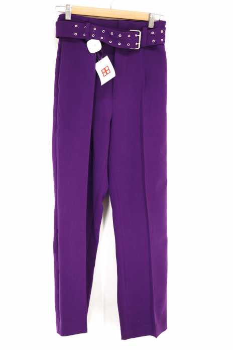G.V.G.V. （ジーヴィジーヴィ） EYELET BELT SLIM LEG TROUSERS レディース パンツ