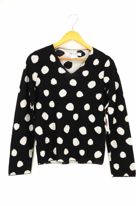 COMME des GARCONS COMME des GARCONS（コムデギャルソンコムデギャルソン） ドット柄Vネックニット レディース トップス