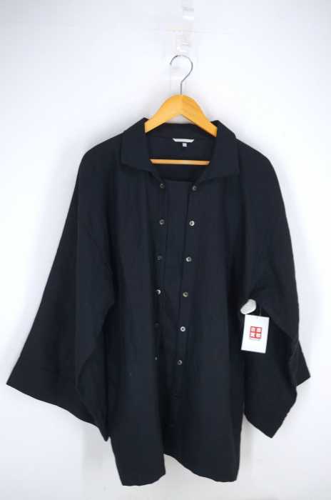 USED古着  （ユーズドフルギ） リネンオーバーサイズデザインシャツ メンズ トップス