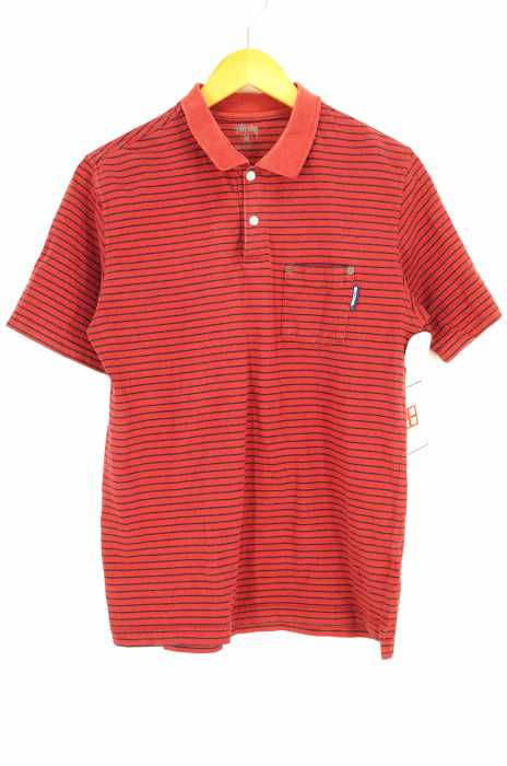 STUSSY （ステューシー） ボーダー半袖ポロシャツ メンズ トップス