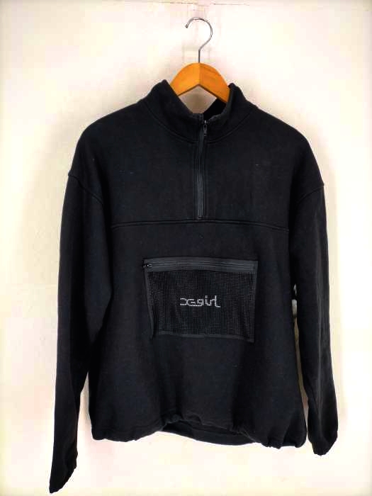 X-girl(エックスガール) MESH POCKET HALF ZIP SWEAT レディース トップス