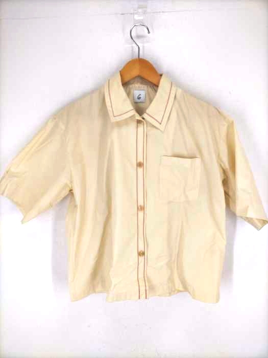 6(ROKU) BEAUTY&YOUTH UNITED ARROWS(ロクビューティーアンドユースユナイテッドアローズ) PIKO STITCH SHORT SLEEVE SHIRT レディース トップス