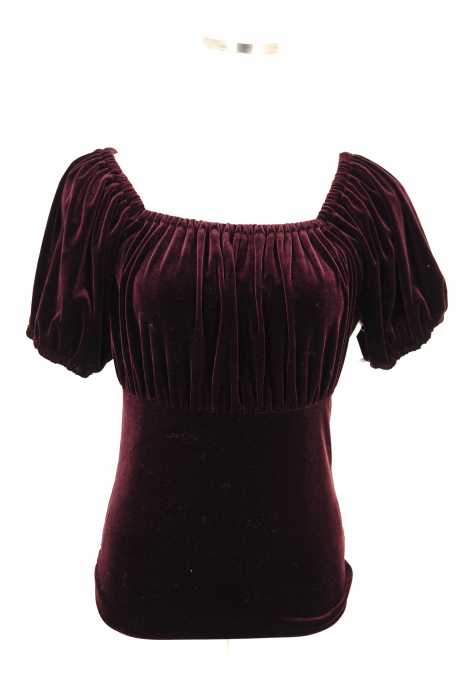 G.V.G.V. （ジーヴィジーヴィ） VELOUR PUFFY SLEEVE TEE レディース トップス