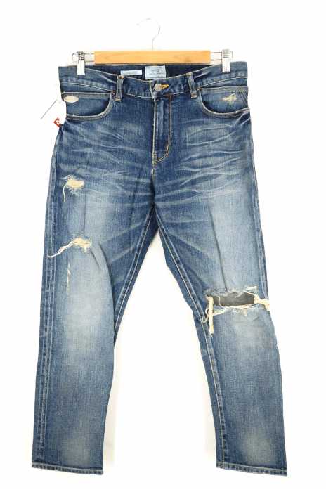 CRIMIE (クライミー) GAREGE CRASH STRETCH JAPANEASE SELVEDGE DENIM CROPPED JEANS メンズ パンツ