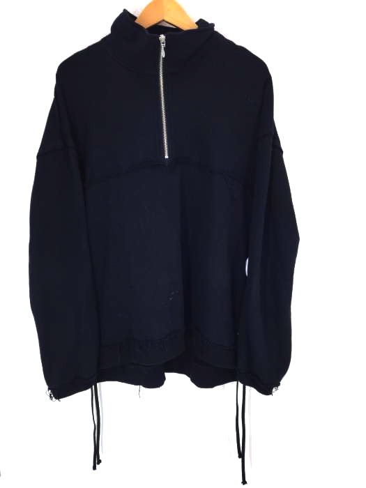 CHORD NUMBER EIGHT（コードナンバーエイト） SIDE LACE UP HALF ZIP SWEATサイド編みこみハーフジップスウェット メンズ トップス