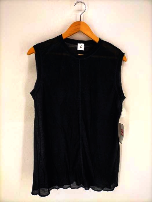6（ROKU） BEAUTY＆YOUTH UNITED ARROWS（ロクビューティーアンドユースユナイテッドアローズ） SHEER LOCK NO SLEEVE PULLOVER レディース トップス