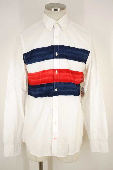 TOMMY HILFIGER (トミーヒルフィガー) WATERCOLOR STRIPED SHIRT メンズ トップス