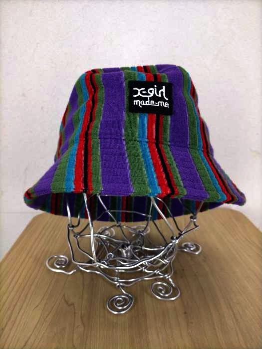 X-girl（エックスガール） STRIPED TERRY HAT レディース 帽子