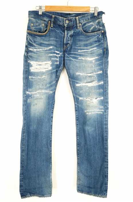 HYSTERIC GLAMOUR （ヒステリックグラマー） VSR加工 スタッズデニムパンツ メンズ パンツ