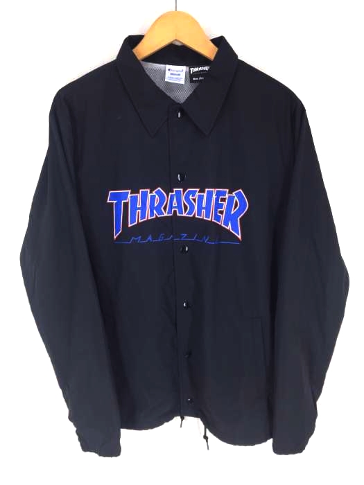 THRASHER（スラッシャー） ロゴプリント ナイロンジャケット メンズ アウター