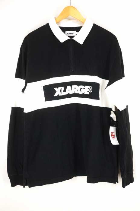 X-LARGE(エクストララージ) HALF ZIP RUGBY SHIRT メンズ トップス