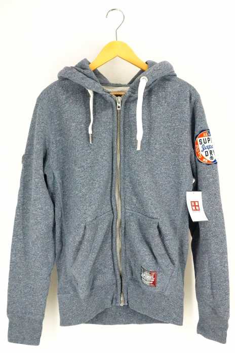 Superdry (極度乾燥しなさい)（スーパードライ） ワッペン ジップアップパーカー メンズ トップス