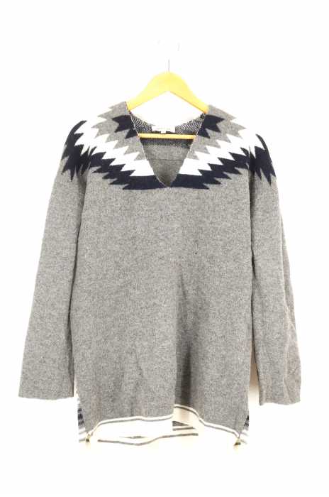 Paul Joe ポール ジョー ネイティブ柄 Vネックニットセーター メンズ トップス ブランド古着買取販売バズストア