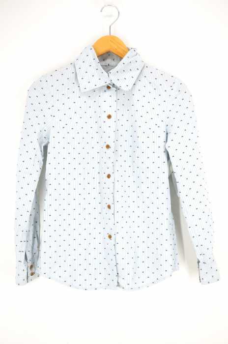 Vivienne Westwood RED LABEL (ヴィヴィアンウエストウッドレッドレーベル) オーブ総柄ストライプボタンシャツ レディース トップス