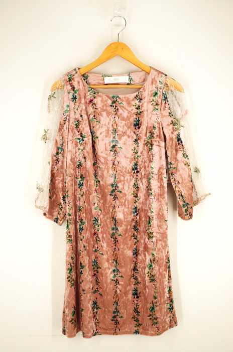 tocco closet(トッコクローゼット) ベロア花柄ワンピース レディース ワンピース