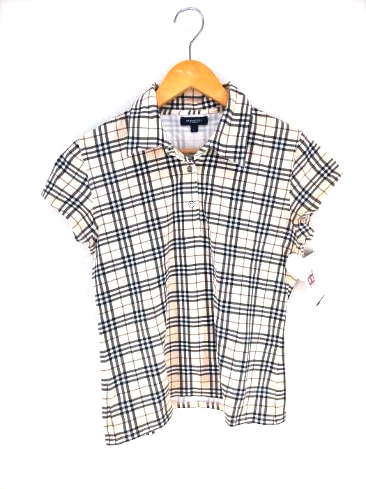 BURBERRY LONDON（バーバリーロンドン） ノバチェックストレッチポロシャツ レディース トップス