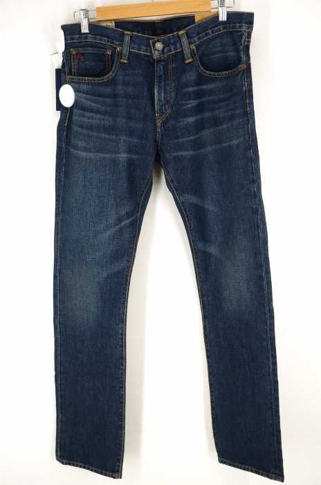 POLO RALPH LAUREN (ポロラルフローレン) VARICK SLIM STRAIGHT JEANS DENIM 5PT warwick メンズ パンツ
