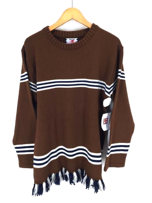 SON OFTHE CHEESE（サノバチーズ） RUG SWETER フリンジ メンズ トップス